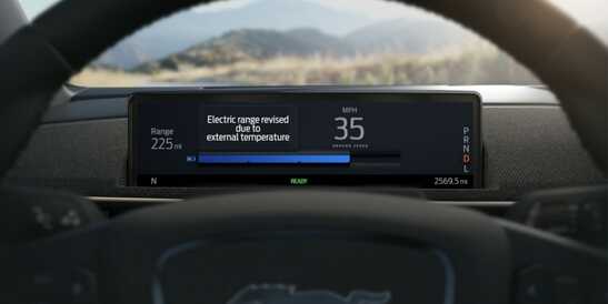 La Mustang Mach-E 100% électrique va s'appuyer sur le Cloud pour estimer l'autonomie restante en temps réel